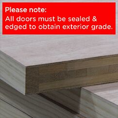 2440mm x 1220mm x 44mm FD30 Plywood Faced Solid Timber Core Exterior Door Blank