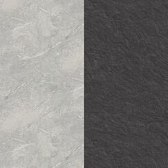 4100mm x 640mm x 8mm F074 / F235 Light Grey Valmassio Marble / Scivario Slate Splashback