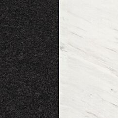 4100mm x 640mm x 8mm F247 / F812 Anthracite Mountain Basalt / White Levanto Marble Splashback
